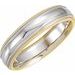 Double Milgrain Inlay Comfort-Fit Half Round Band