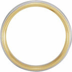 Double Milgrain Inlay Comfort-Fit Half Round Band