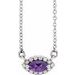 French-Set Halo-Style Necklace or Center