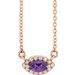 French-Set Halo-Style Necklace or Center