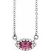 French-Set Halo-Style Necklace or Center