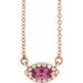 French-Set Halo-Style Necklace or Center
