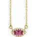 French-Set Halo-Style Necklace or Center