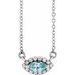 French-Set Halo-Style Necklace or Center
