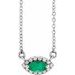 French-Set Halo-Style Necklace or Center