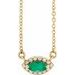 French-Set Halo-Style Necklace or Center