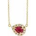 French-Set Halo-Style Necklace or Center