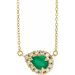 French-Set Halo-Style Necklace or Center