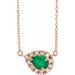 French-Set Halo-Style Necklace or Center