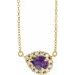 French-Set Halo-Style Necklace or Center