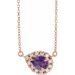 French-Set Halo-Style Necklace or Center