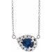 French-Set Halo-Style Necklace or Center