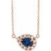 French-Set Halo-Style Necklace or Center
