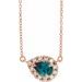 French-Set Halo-Style Necklace or Center