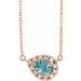 French-Set Halo-Style Necklace or Center