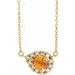 French-Set Halo-Style Necklace or Center