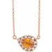 French-Set Halo-Style Necklace or Center