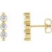 Three-Stone Bar Earrings