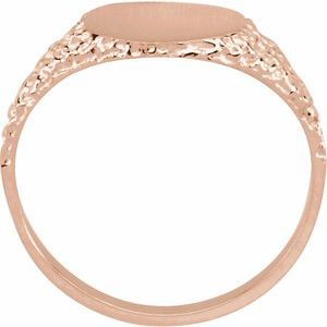 Round Nugget Signet Ring