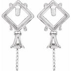 Cabochon Pearl Earrings
