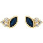 Accented Bezel-Set Earrings