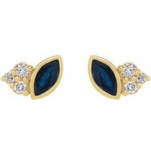 Accented Bezel-Set Earrings