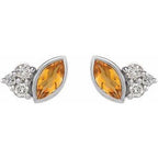 Accented Bezel-Set Earrings