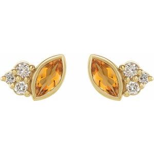 Accented Bezel-Set Earrings