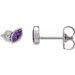 Accented Bezel-Set Earrings