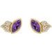 Accented Bezel-Set Earrings