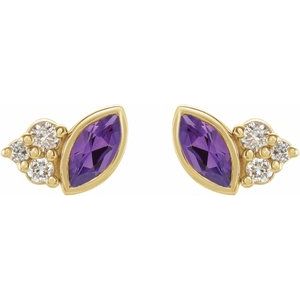 Accented Bezel-Set Earrings