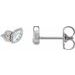 Accented Bezel-Set Earrings