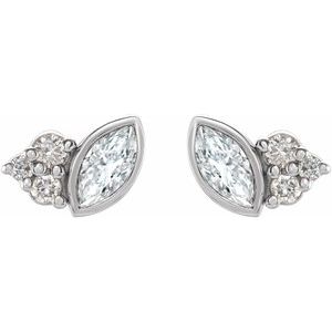 Accented Bezel-Set Earrings