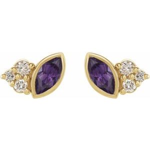 Accented Bezel-Set Earrings