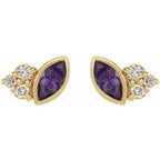 Accented Bezel-Set Earrings