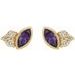 Accented Bezel-Set Earrings
