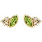 Accented Bezel-Set Earrings