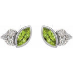 Accented Bezel-Set Earrings