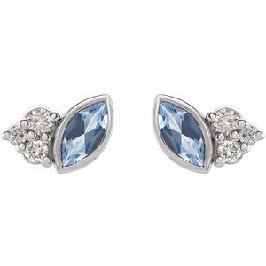 Accented Bezel-Set Earrings