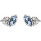 Accented Bezel-Set Earrings