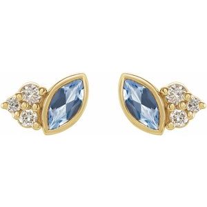Accented Bezel-Set Earrings