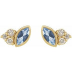 Accented Bezel-Set Earrings