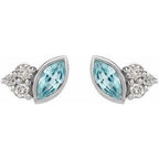 Accented Bezel-Set Earrings