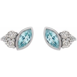 Accented Bezel-Set Earrings