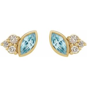 Accented Bezel-Set Earrings