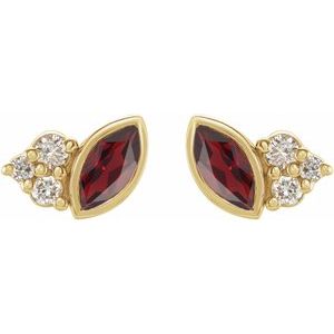 Accented Bezel-Set Earrings