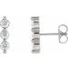 Three-Stone Bar Earrings