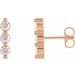 Three-Stone Bar Earrings