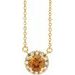 French-Set Halo-Style Necklace or Center