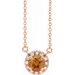 French-Set Halo-Style Necklace or Center